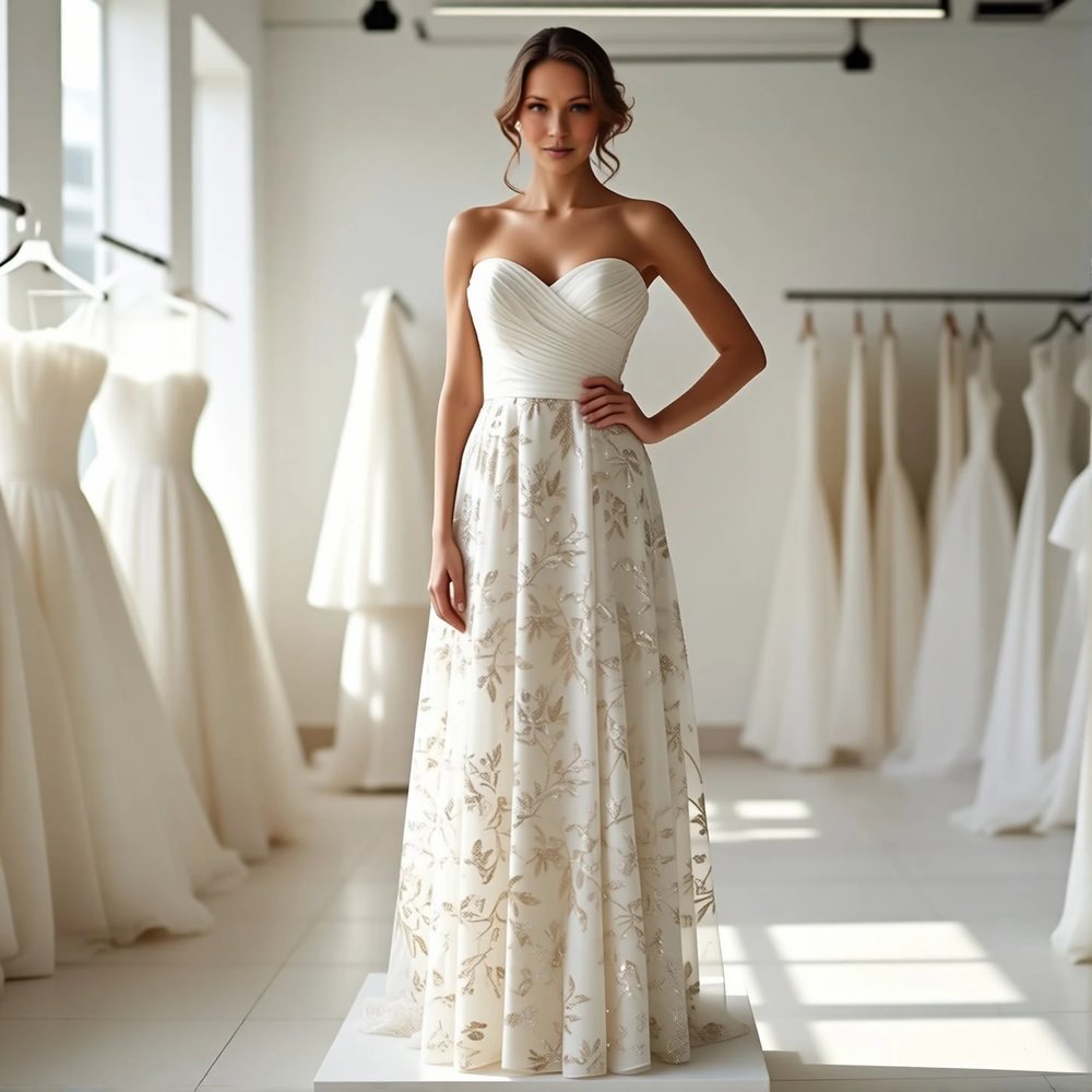 Romantic Tulle A-line with a sweetheart neckline