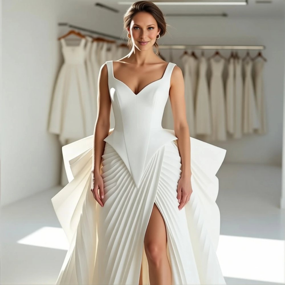 Classic Organza Mermaid with a sweetheart neckline