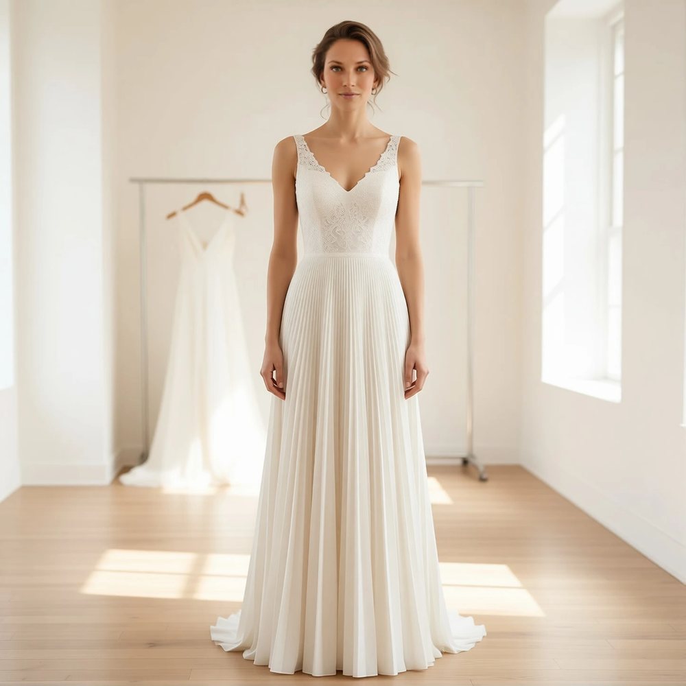 Vestido evasê em cetim, vintage — decote coração